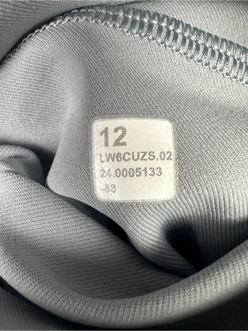 Lululemon Fast and Free High-Rise Crop 23” Tight Womens 12 Gray Nulux Reflective